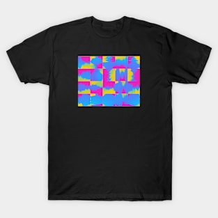 Pansexual Painted Squares Pattern T-Shirt